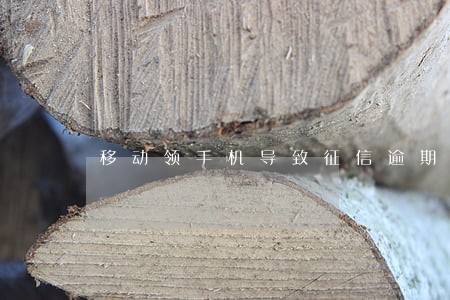移动领手机导致征信逾期了 移动领手机导致征信逾期了
