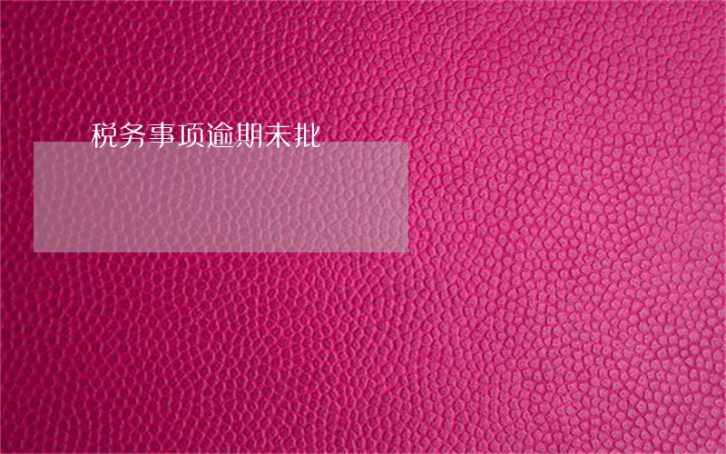 税务事项逾期未批 税务事项逾期未批