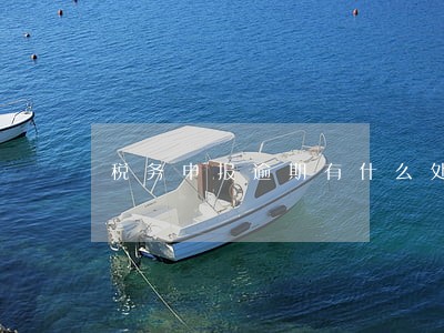 税务申报逾期有什么处罚 税务申报逾期有什么处罚