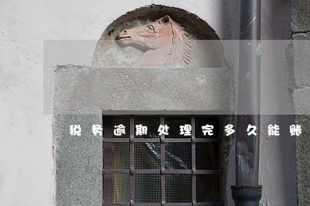税务逾期处理完多久能账户正常 税务逾期处理完多久能账户正常