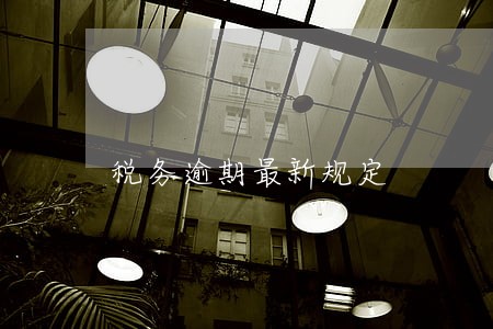 税务逾期最新规定 税务逾期最新规定