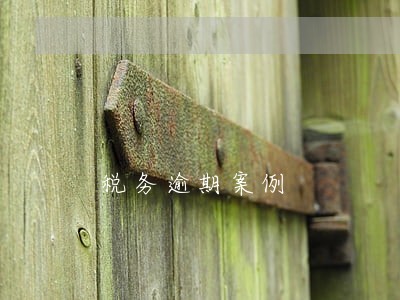 税务逾期案例 税务逾期案例