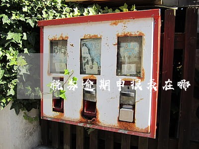 税务逾期申报表在哪