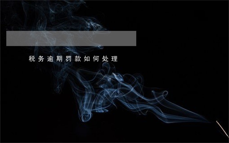 税务逾期罚款如何处理 税务逾期罚款如何处理