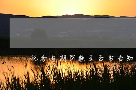 税务逾期罚款是否需告知义务 税务逾期罚款是否需告知义务