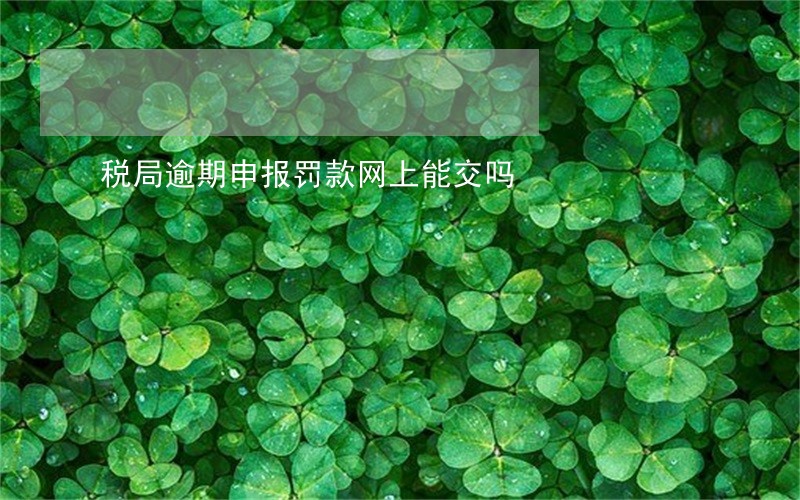 税局逾期申报罚款网上能交吗 税局逾期申报罚款网上能交吗