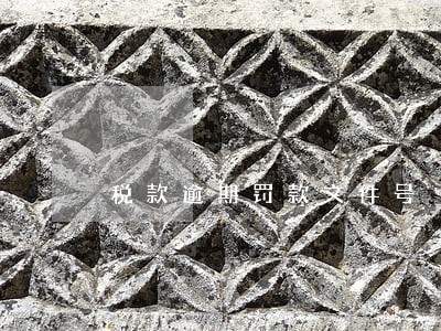 税款逾期罚款文件号 税款逾期罚款文件号