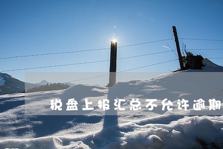 税盘上报汇总不允许逾期 税盘上报汇总不允许逾期