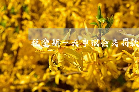 税逾期一天申报会交罚款吗 税逾期一天申报会交罚款吗