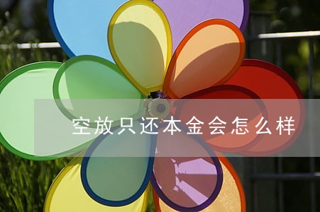 空放只还本金会怎么样 空放只还本金会怎么样