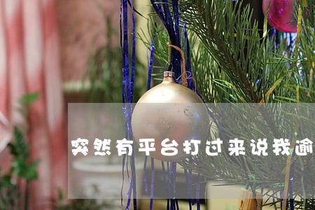 突然有平台打过来说我逾期
