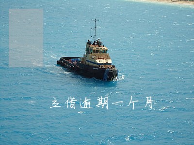 立借逾期一个月 立借逾期一个月