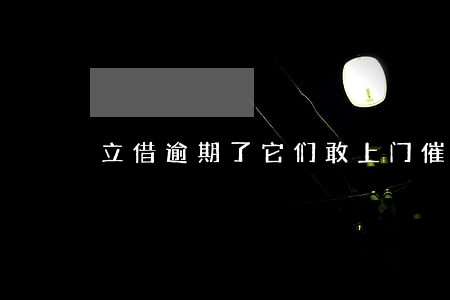 立借逾期了它们敢上门催收吗