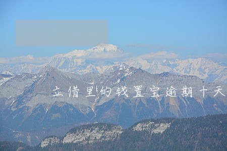 立借里的钱置宝逾期十天 立借里的钱置宝逾期十天