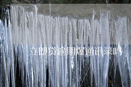 立即贷逾期爆通讯录吗 立即贷逾期爆通讯录吗