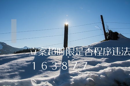 立案超时限是否程序违法/2023020163877 立案超时限是否程序违法/2023020163877