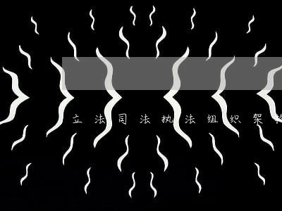 立法司法执法组织架构体系