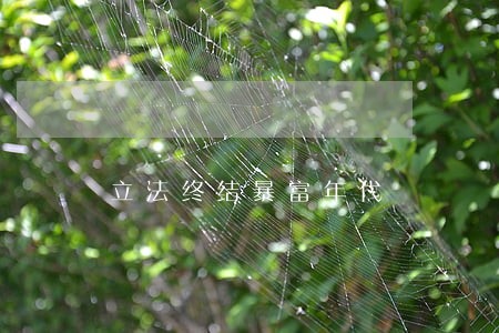 立法终结暴富年代 立法终结暴富年代