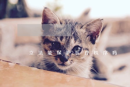 立法能保护医疗秩序吗 立法能保护医疗秩序吗