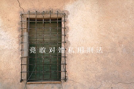 竟敢对她私用刑法 竟敢对她私用刑法