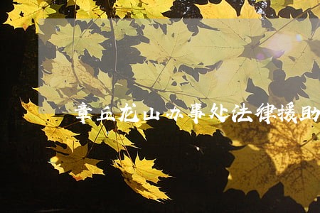 章丘龙山办事处法律援助