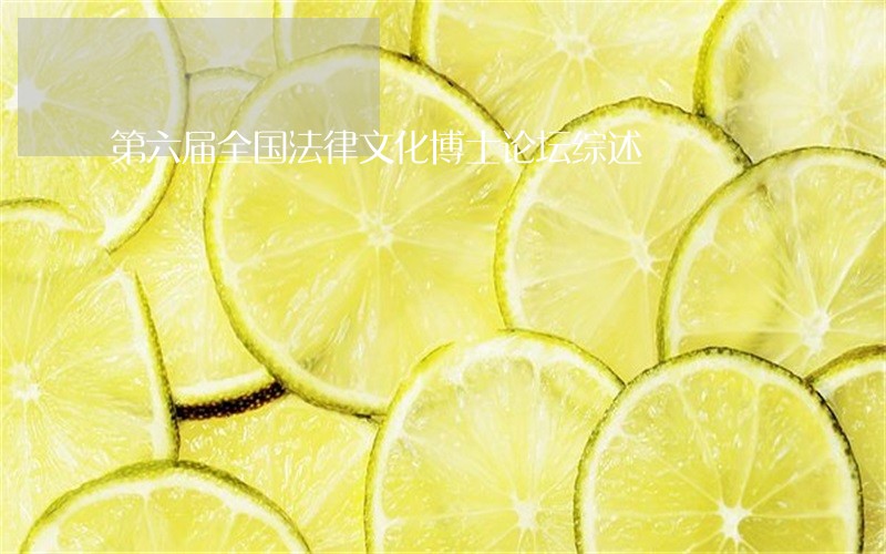 第六届全国法律文化博士论坛综述 第六届全国法律文化博士论坛综述