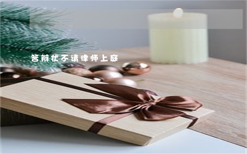 答辩状不请律师上庭