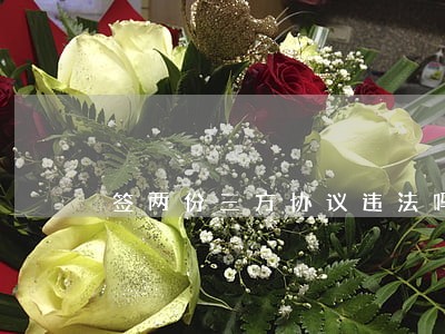 签两份三方协议违法吗 签两份三方协议违法吗