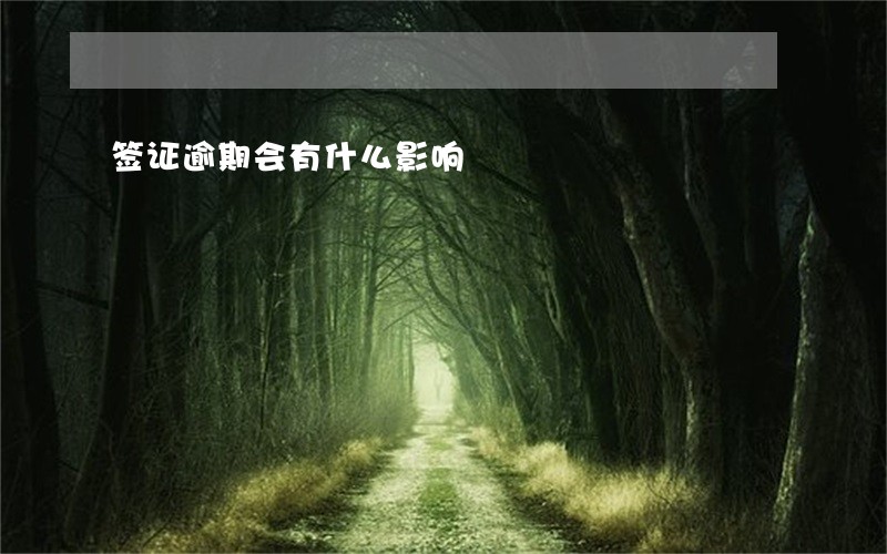 签证逾期会有什么影响 签证逾期会有什么影响