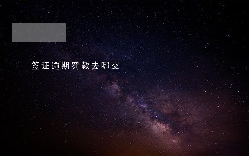 签证逾期罚款去哪交 签证逾期罚款去哪交
