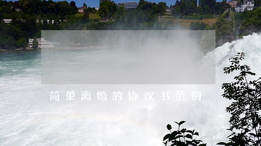 简单离婚的协议书范例 简单离婚的协议书范例