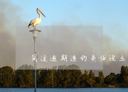 简述逾期违约责任设立的理由考试 简述逾期违约责任设立的理由考试