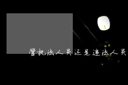 管执法人员还是违法人员