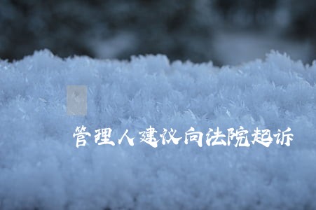 管理人建议向法院起诉 管理人建议向法院起诉