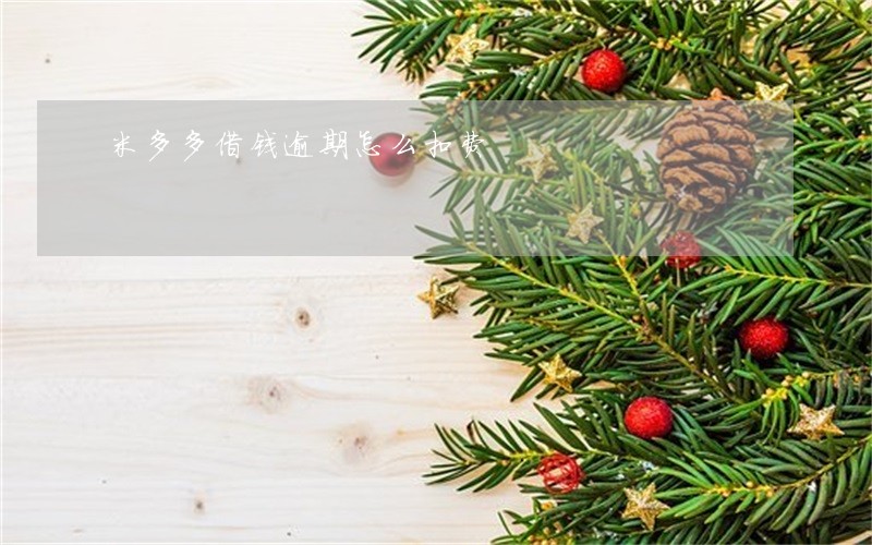 米多多借钱逾期怎么扣费 米多多借钱逾期怎么扣费