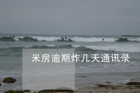 米房逾期炸几天通讯录
