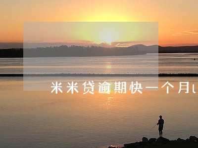 米米贷逾期快一个月le 米米贷逾期快一个月le