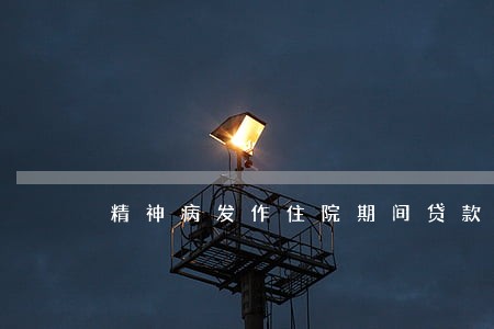 精神病发作住院期间贷款逾期 精神病发作住院期间贷款逾期