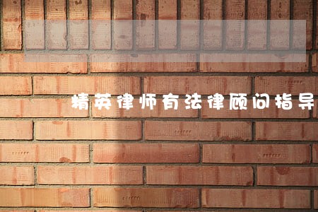 精英律师有法律顾问指导吗 精英律师有法律顾问指导吗