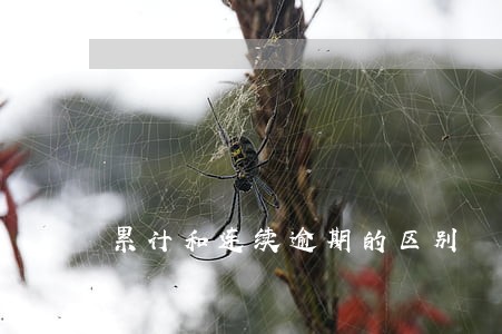 累计和连续逾期的区别 累计和连续逾期的区别