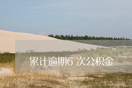 累计逾期6次公积金