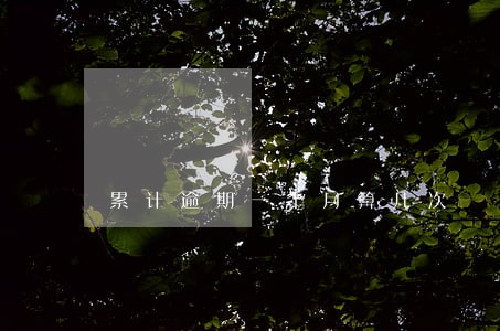 累计逾期一个月算几次 累计逾期一个月算几次