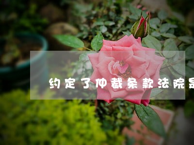 约定了仲裁条款法院是否有权管辖 约定了仲裁条款法院是否有权管辖