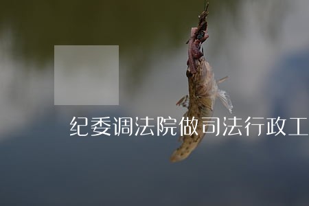 纪委调法院做司法行政工作怎么样 纪委调法院做司法行政工作怎么样
