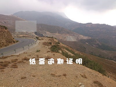 纸票逾期证明 纸票逾期证明