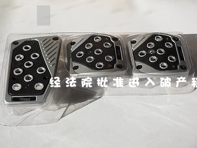 经法院批准进入破产程序 经法院批准进入破产程序