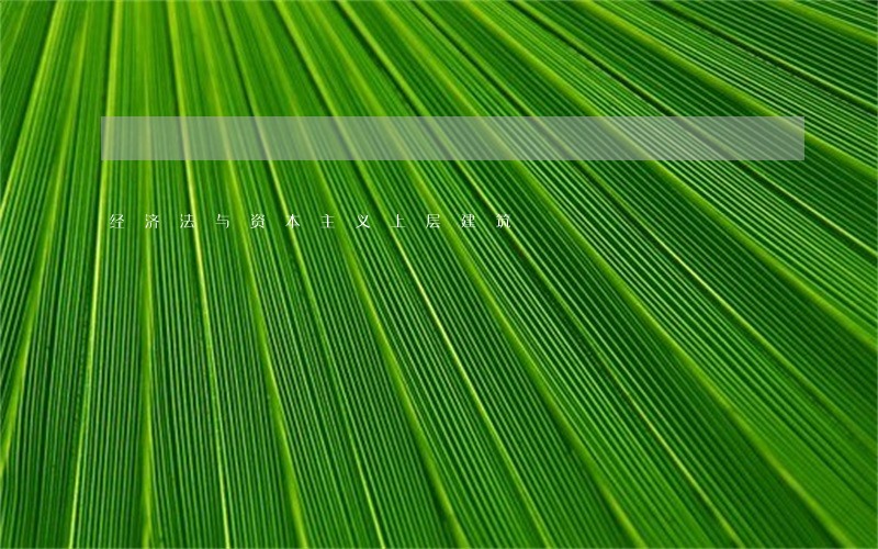 经济法与资本主义上层建筑 经济法与资本主义上层建筑