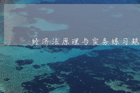 经济法原理与实务练习题 经济法原理与实务练习题