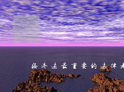 经济法最重要的法律是啥 经济法最重要的法律是啥
