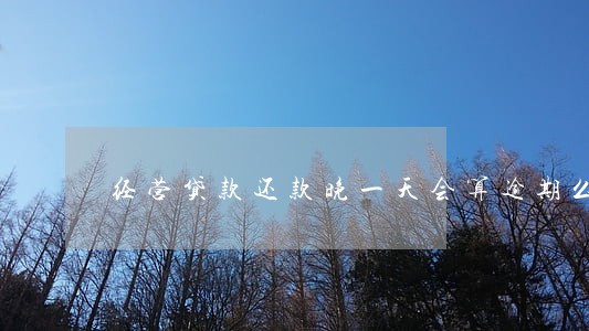经营贷款还款晚一天会算逾期么 经营贷款还款晚一天会算逾期么